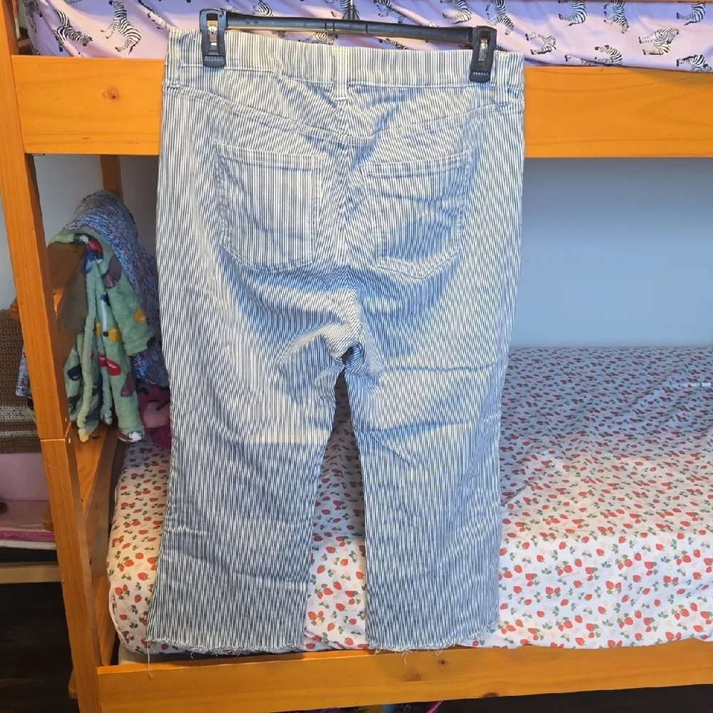 Liverpool Blue Pinstripe Ankle Leg Jeans Pull-on - Picture 4 of 6